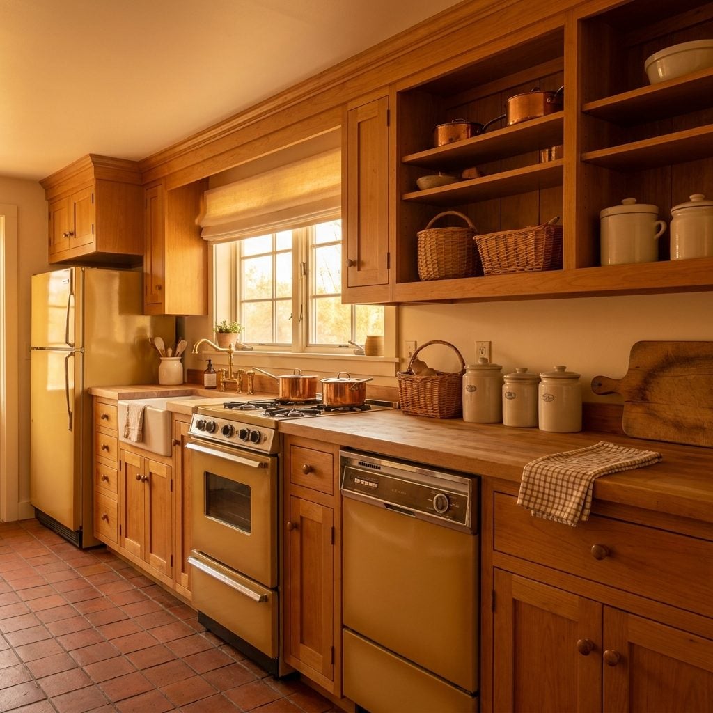 Harvest Gold Appliances Standing at Attention