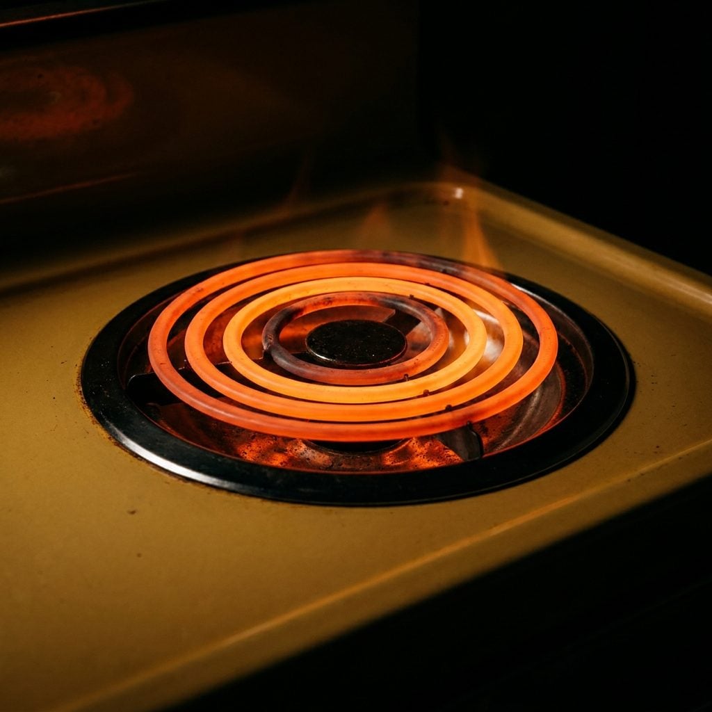 The Harvest-Gold Range With Coil Burners You Could See Glow