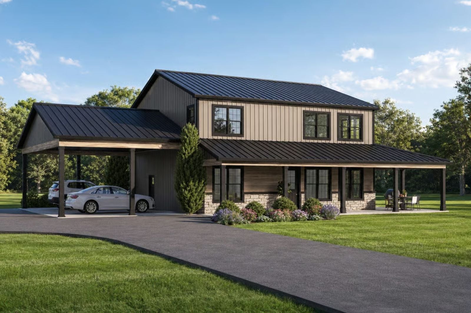Harvest Hollow 3-Bedroom Modern Farmhouse with Wraparound Porch Designed for Families Who Refuse to Live in a Cookie-Cutter Subdivision (Floor Plan)