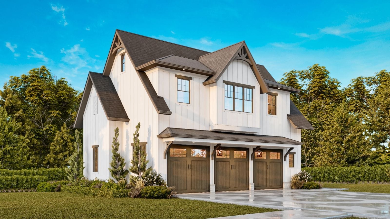 Hazel 1-Bedroom Carriage with 3-Car Garage Designed for Couples Who Married Their Best Friend and Their Best Friend's Hobbies (Floor Plan)