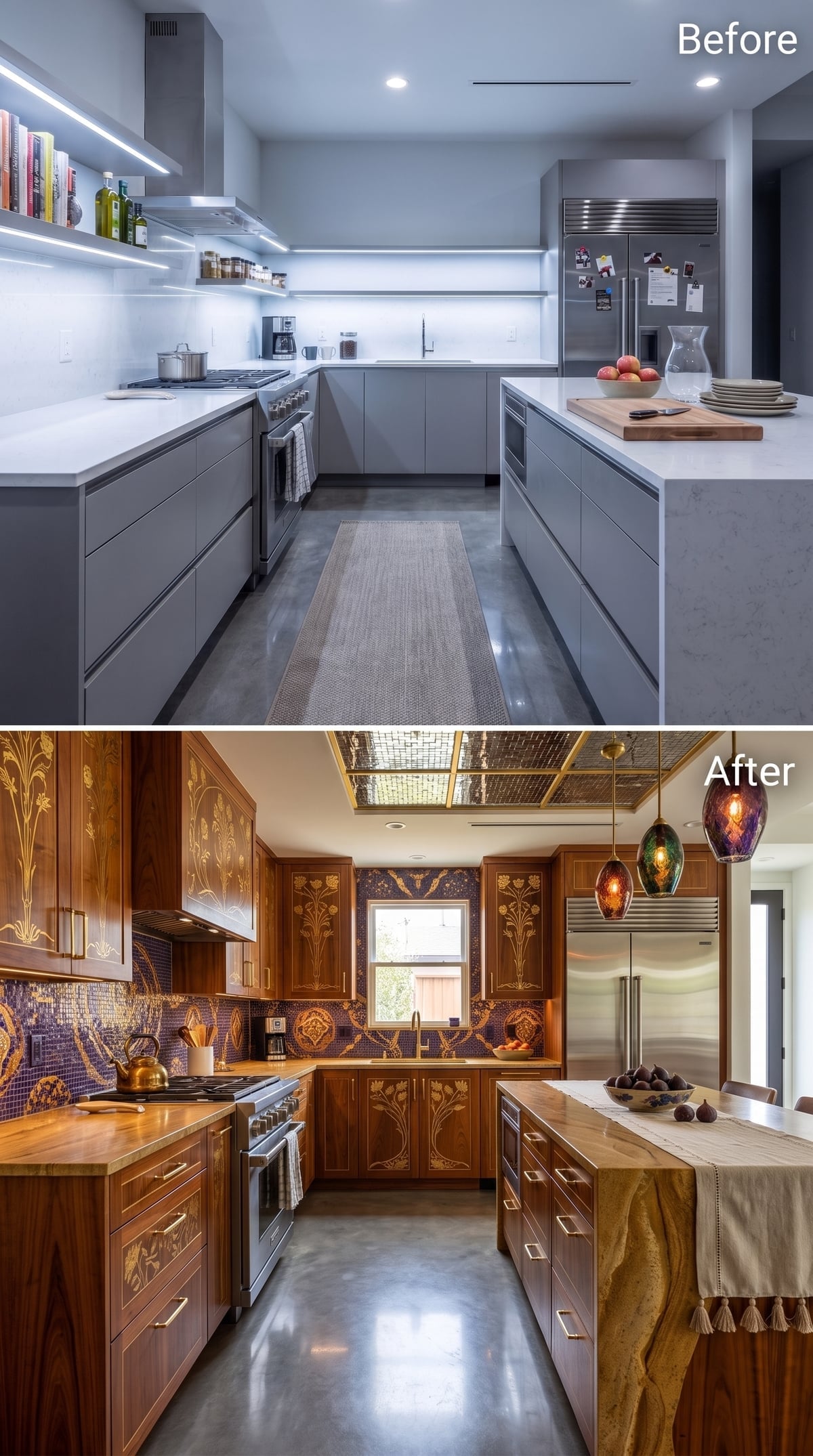 Gold Inlay, Purple Mosaic, and Art Nouveau Cabinets That Refuse to Be Ignored