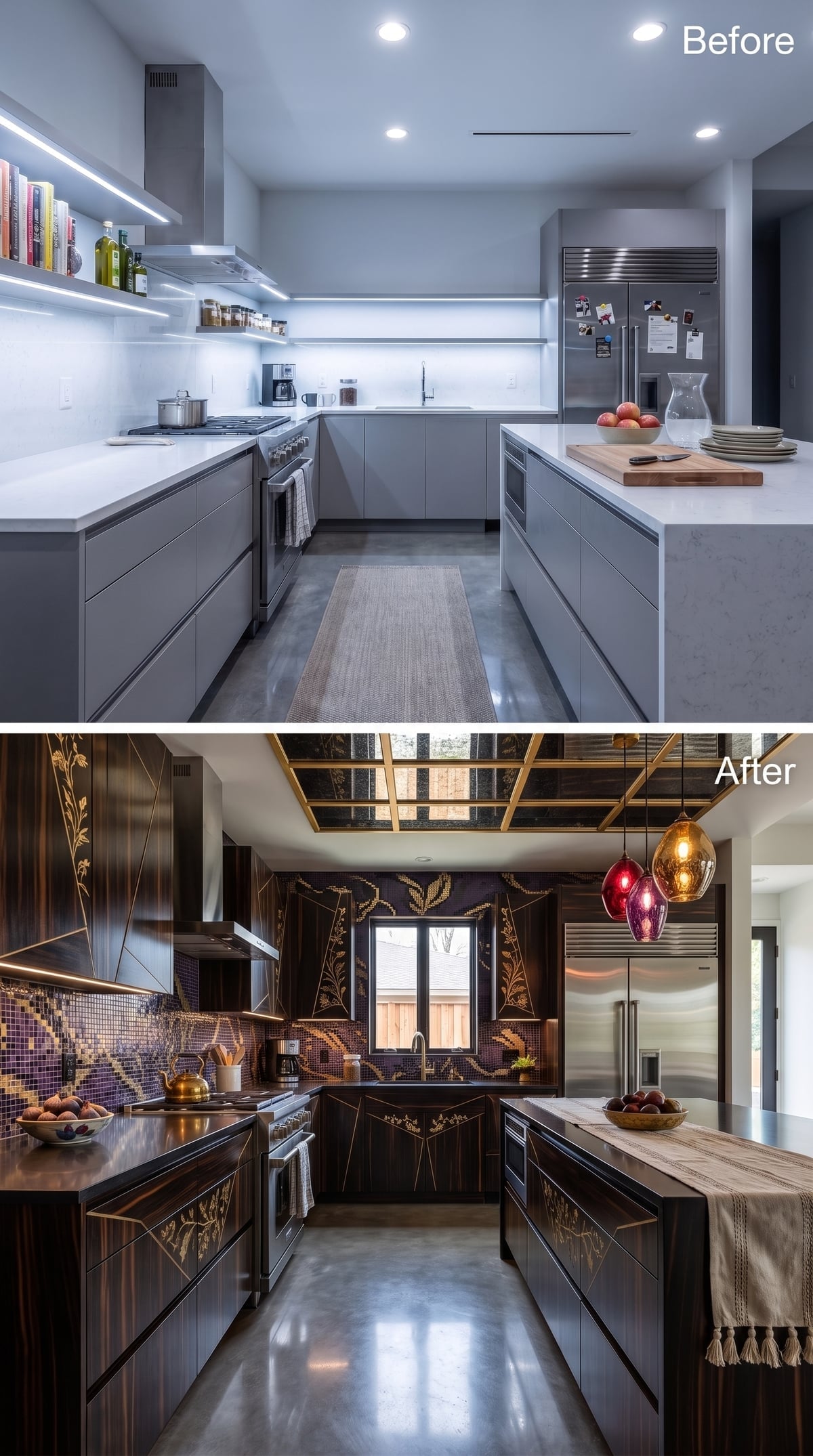 Macassar Ebony Cabinets and a Mosaic Backsplash Nobody Could Have Predicted