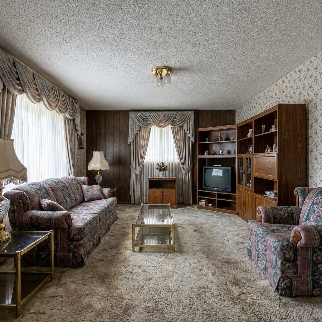 This Homeowner Wanted to See What Their Dated Living Room Could Look Like in a Cozy White and Gold Style. These are the 31
