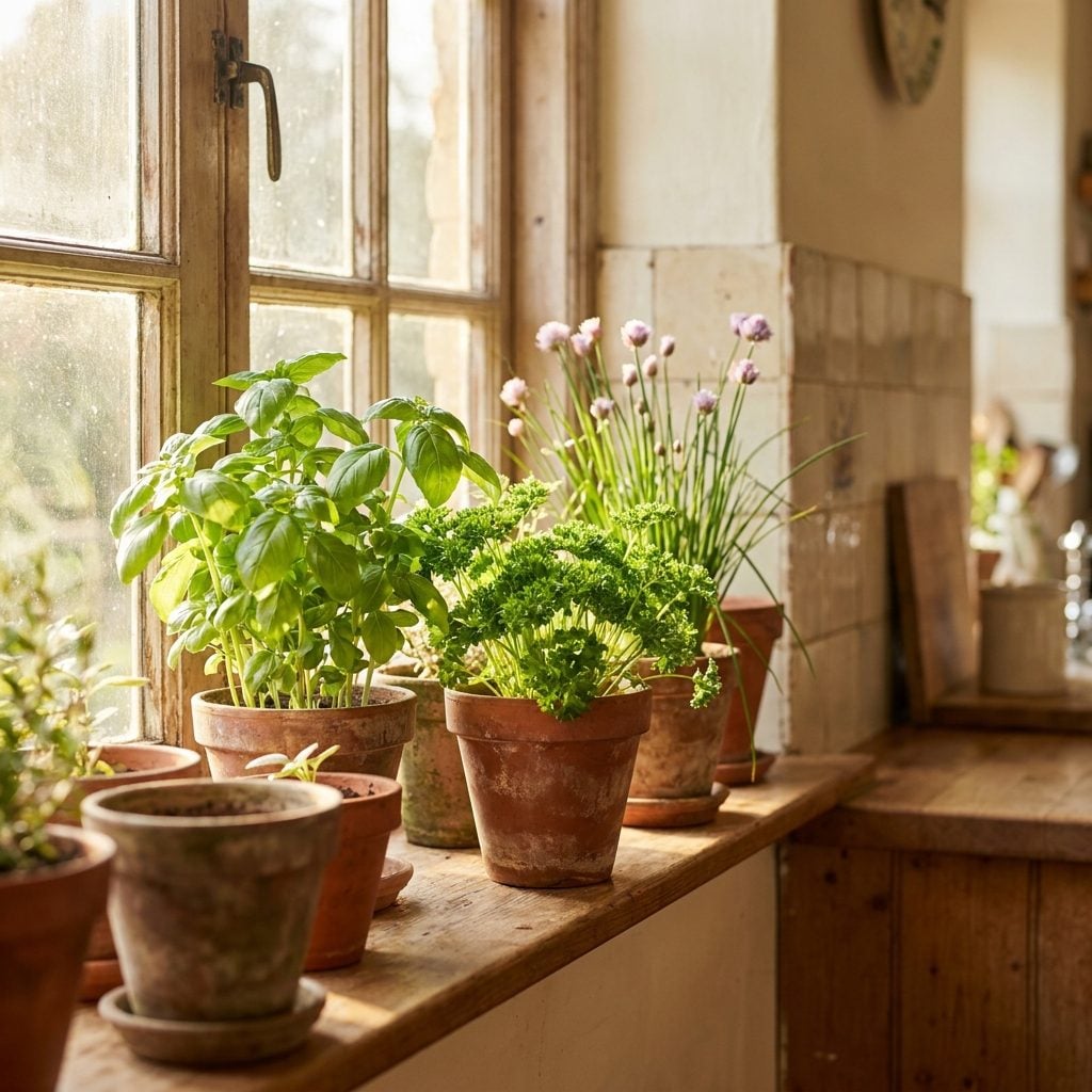 The Indoor Herb Planter Built Right Into the Kitchen Window