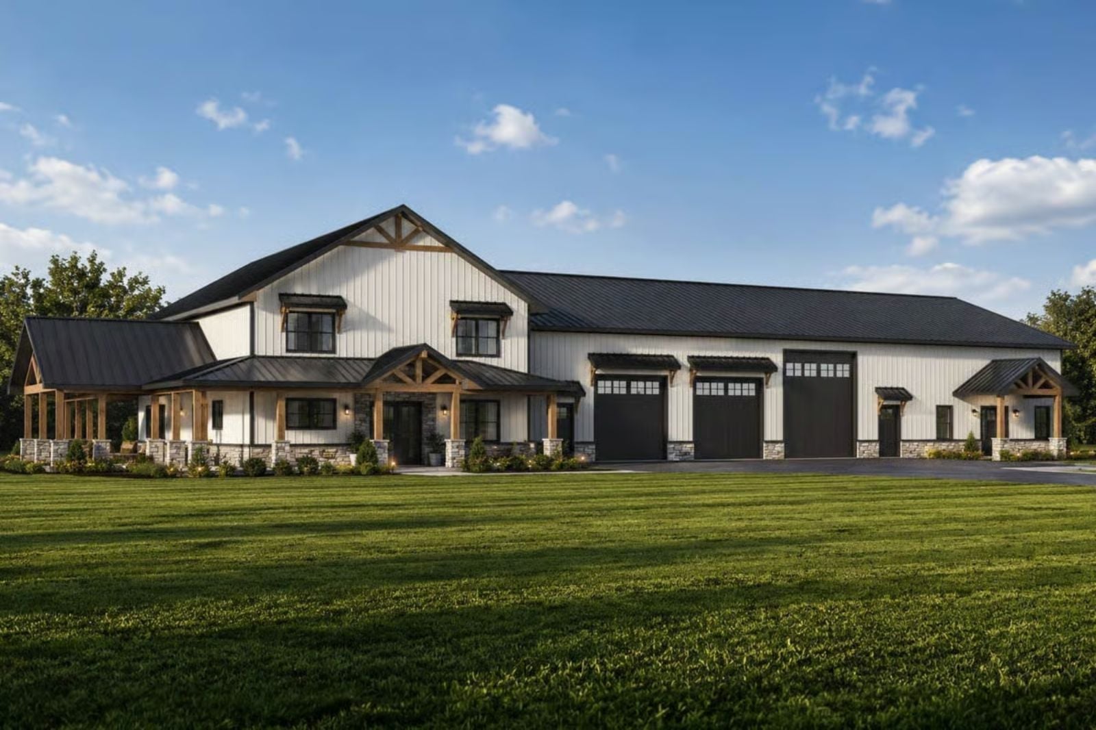 Ironhill 5-Bedroom Modern Farmhouse Barndominium with Attached Apartment Designed for Multi-Generational Families Who Actually Like Each Other (Floor Plan)