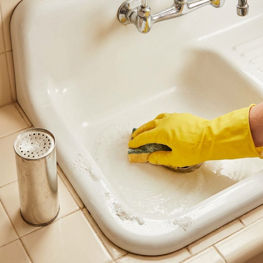 The Kitchen Sink Was Scrubbed After the Dishes