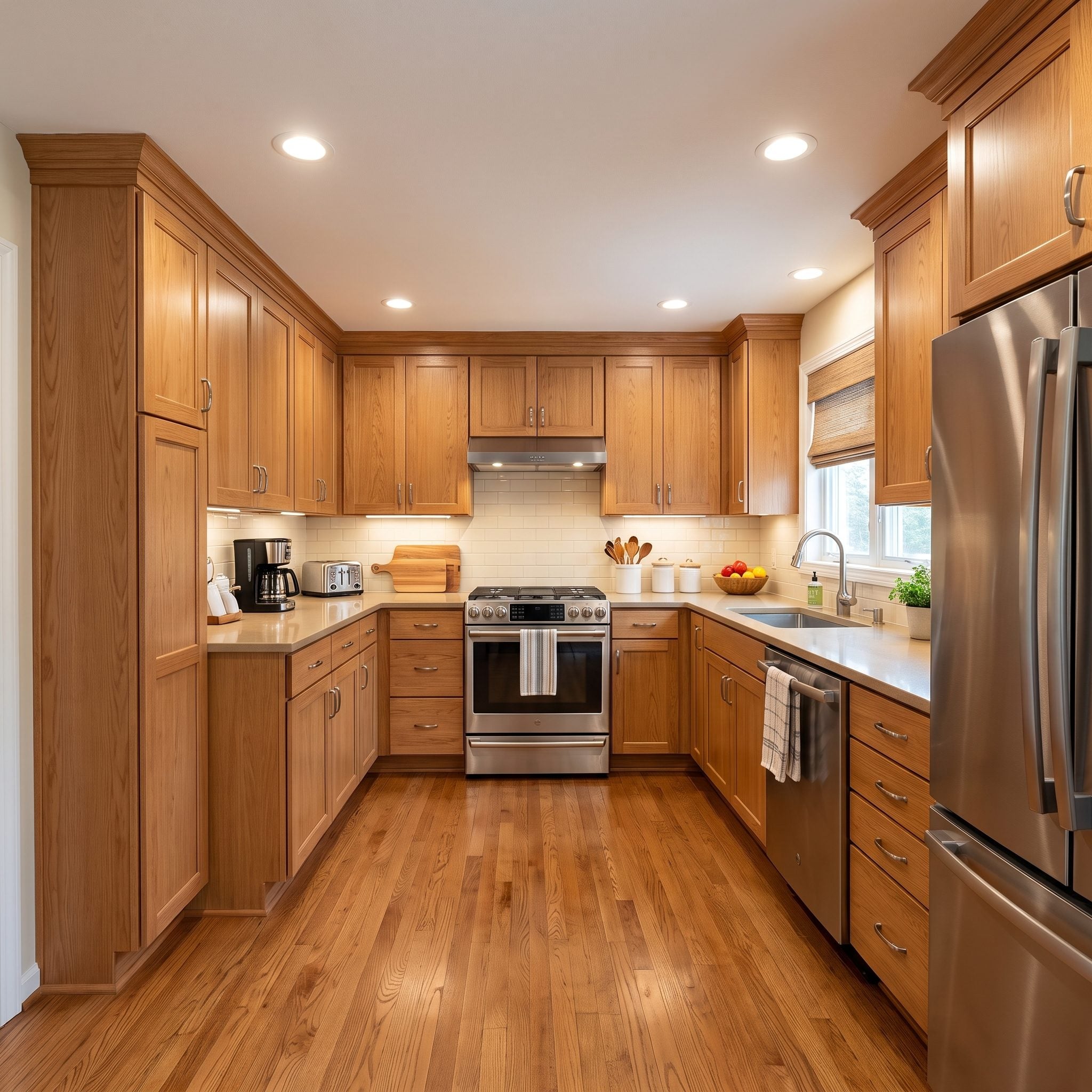 Their Kitchen Was Too Small for the Island They Wanted. We Had AI Design 33 White and Navy Transitional Makeovers Without Moving a Wall