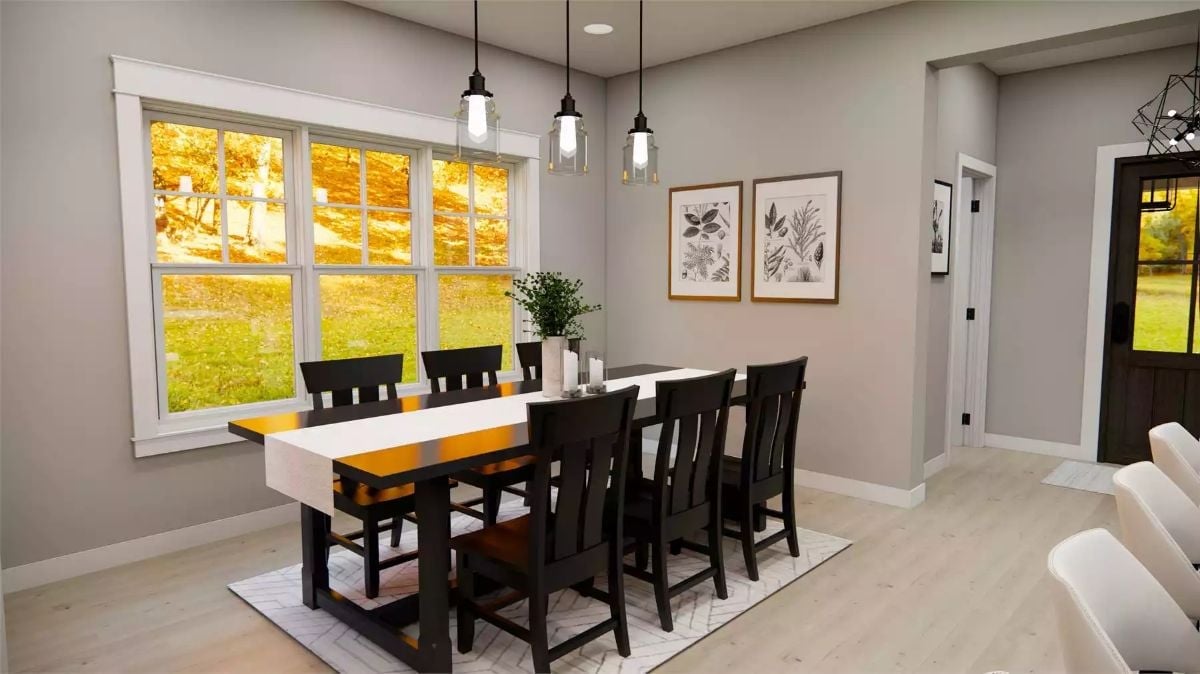 Pendant Lights, Dark Chairs, and a View Worth Sitting Down For