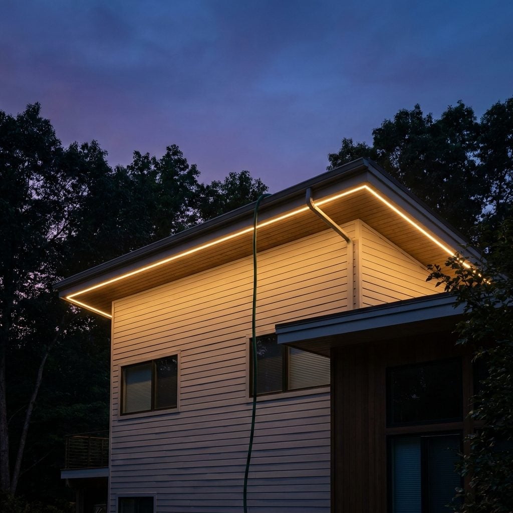 Letting Extension Cords Dangle Down the Front of the House