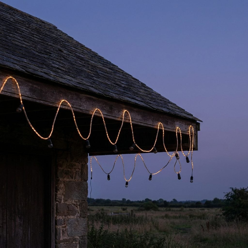 Letting Roofline Lights Sag Instead of Creating Clean, Consistent Lines
