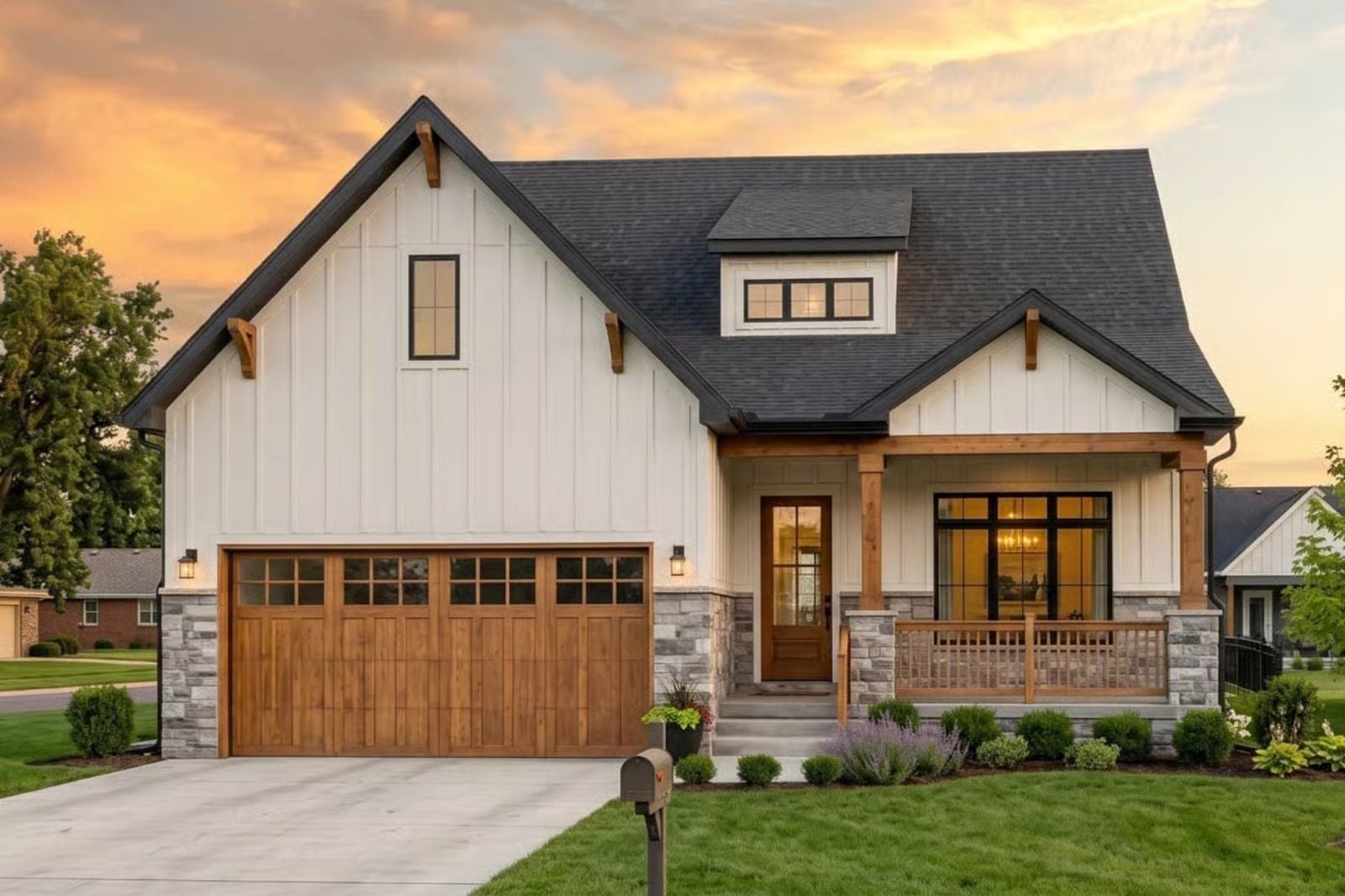 Maple and Batten 4-Bedroom New American Farmhouse with Upstairs Loft Designed for Families Who Want the Kids Close but Not Too Close (Floor Plan)