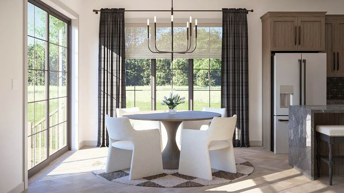 Round Table, Garden Views, and Curtains That Know When to Step Back