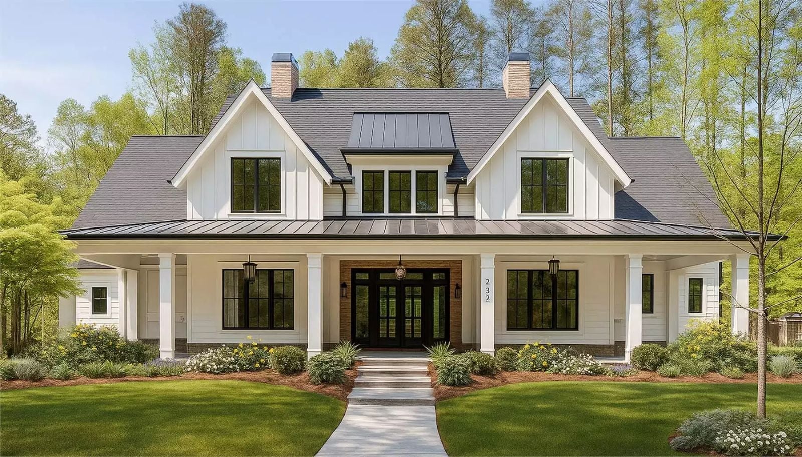 Millerville 4-Bedroom Modern Farmhouse with Main-Floor Primary Designed for Families Who Actually Like Spending Time Together (Floor Plan)