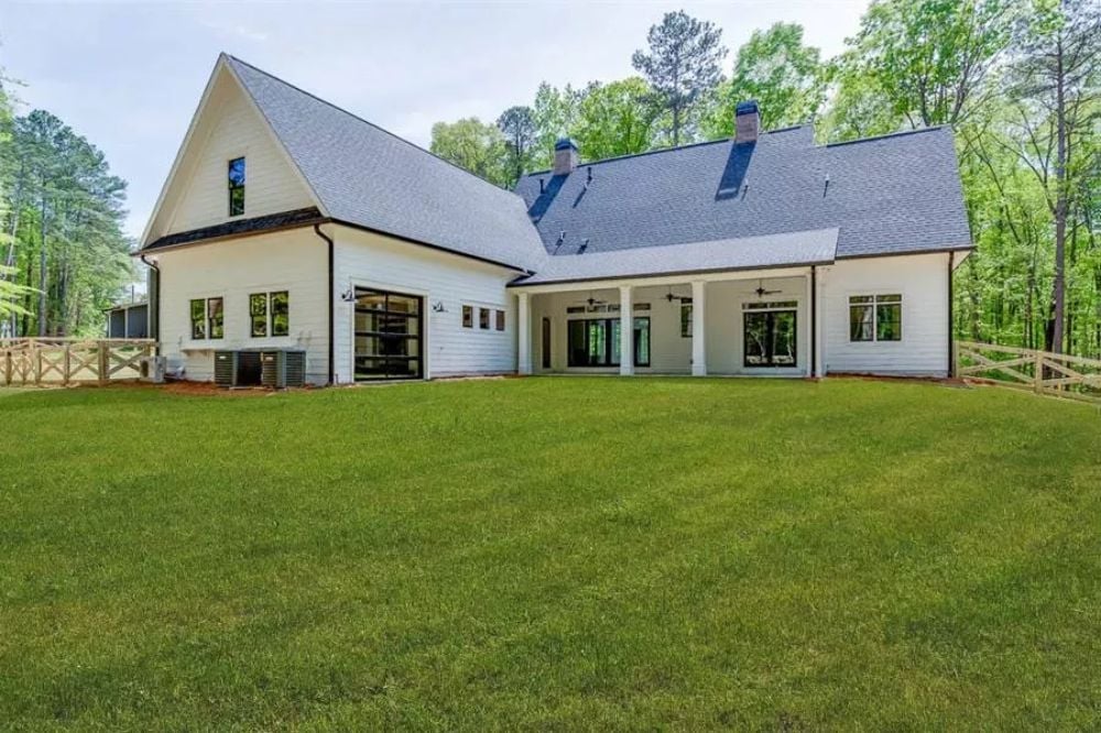 White Board-and-Batten, a Covered Porch, and Room Enough to Breathe
