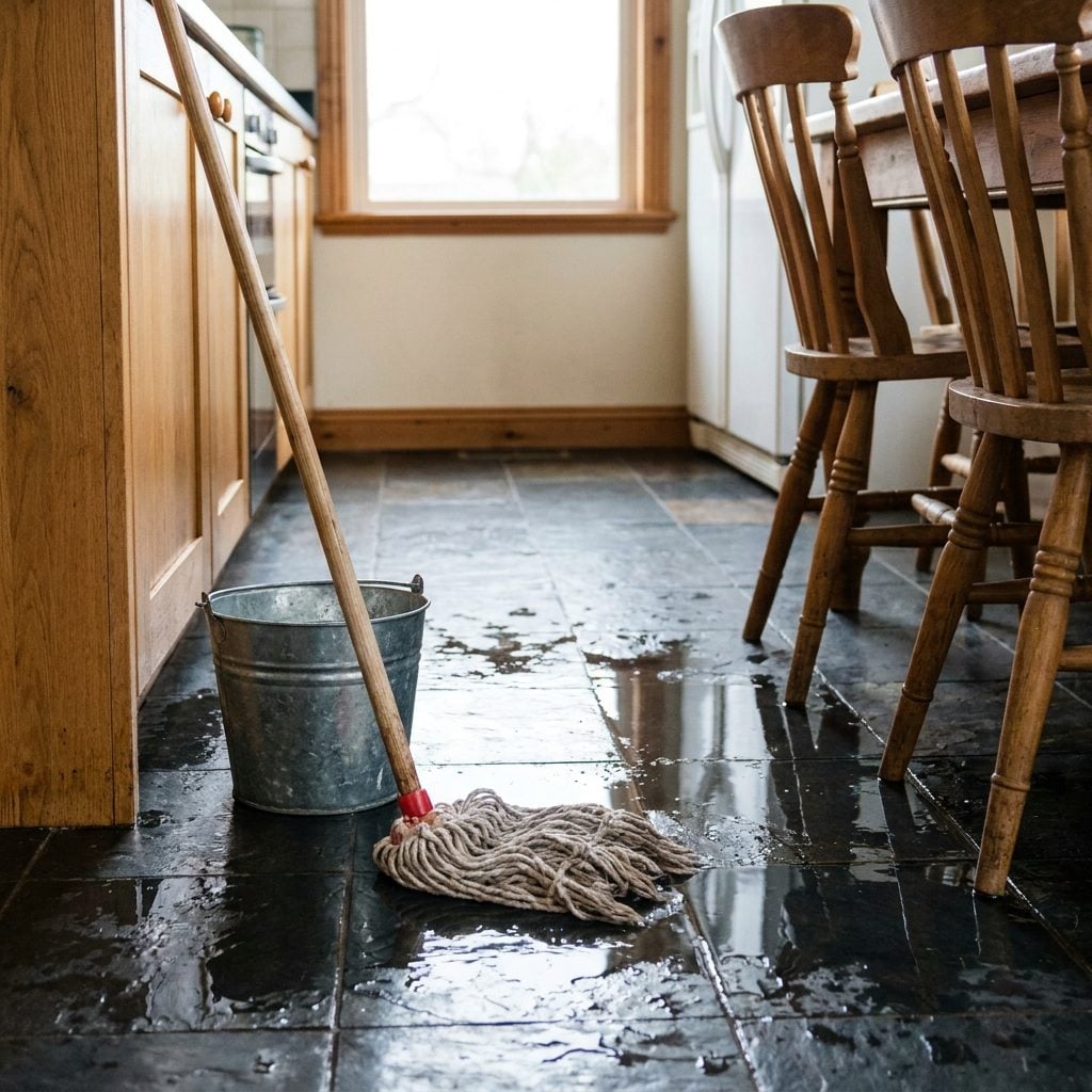 Mopping the Kitchen Floor