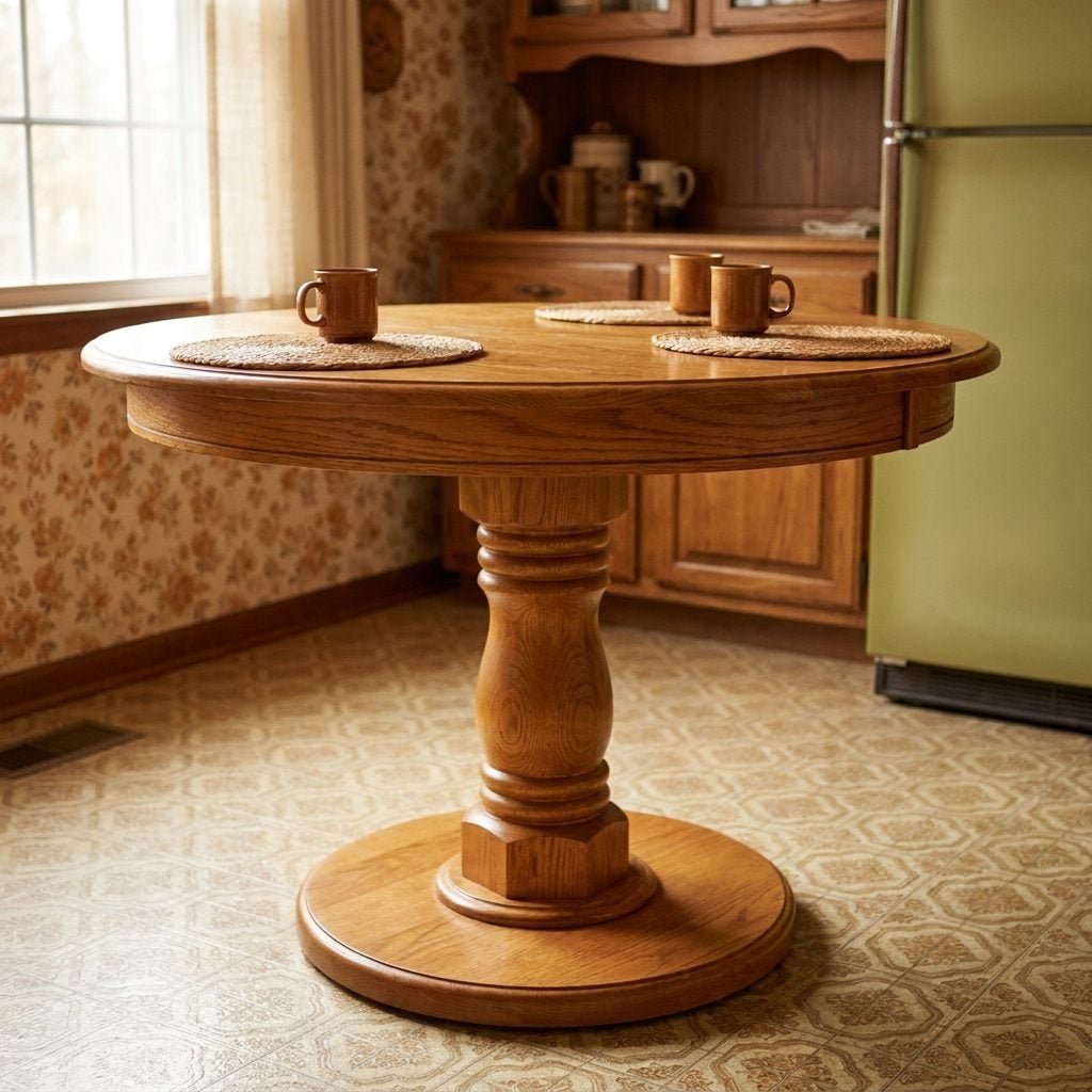 The Oak Pedestal Kitchen Table