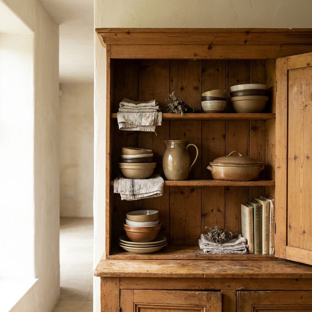 The Open Dish Hutch That Held the Things the Family Used Every Day