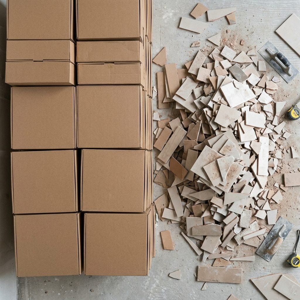 Ordering Exactly the Square Footage of Tile You Need With Nothing Extra for Cuts, Breakage, or Repairs