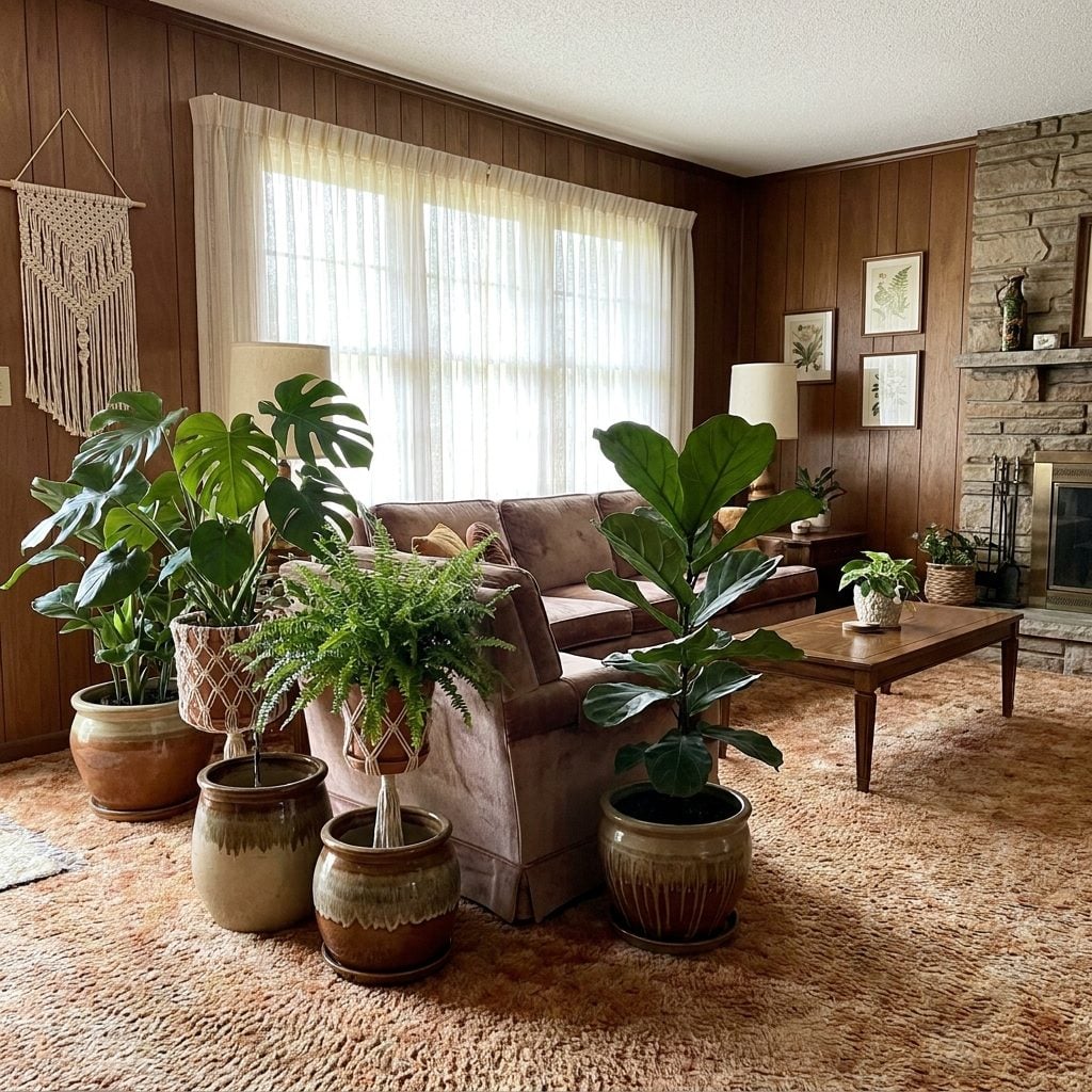 Oversized Houseplants in Decorative Pots