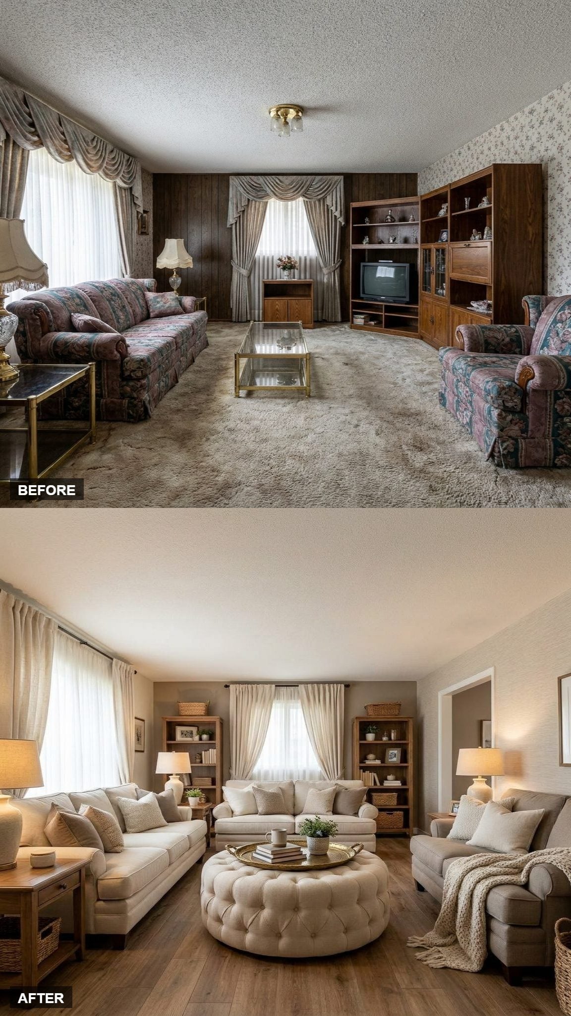 Oversized Tufted Ottoman as the Whole Point
