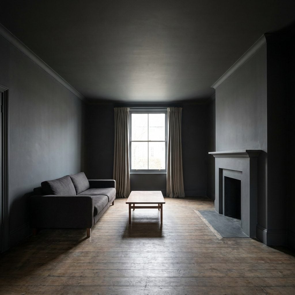 Painting All Four Walls a Dark Color in a Room With Limited Daylight