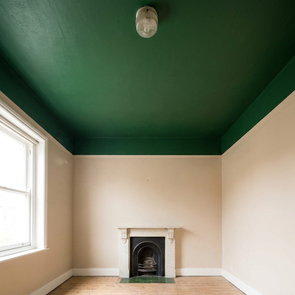 Painting a Low Ceiling a Heavy, Saturated Color