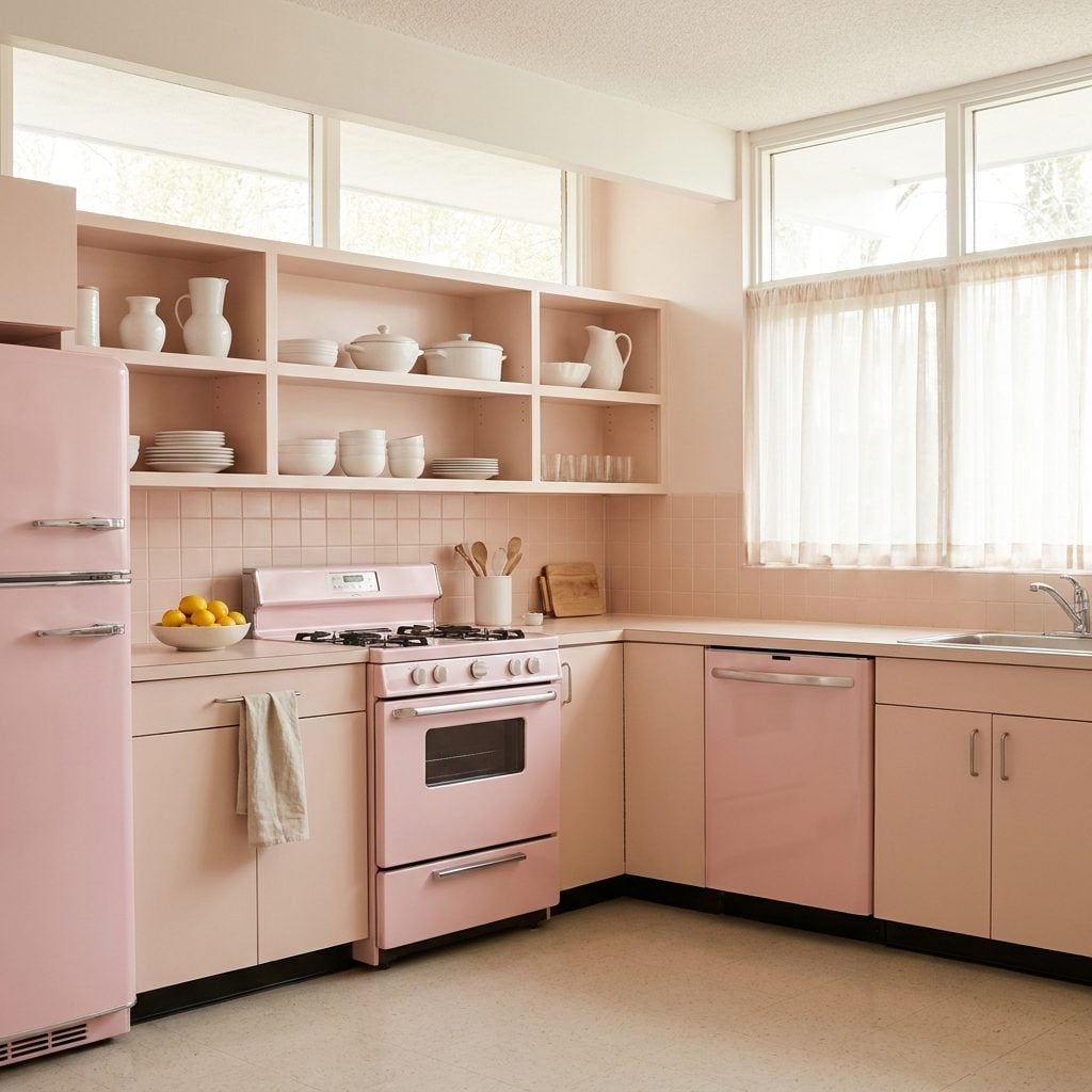Pale Pink Kitchens