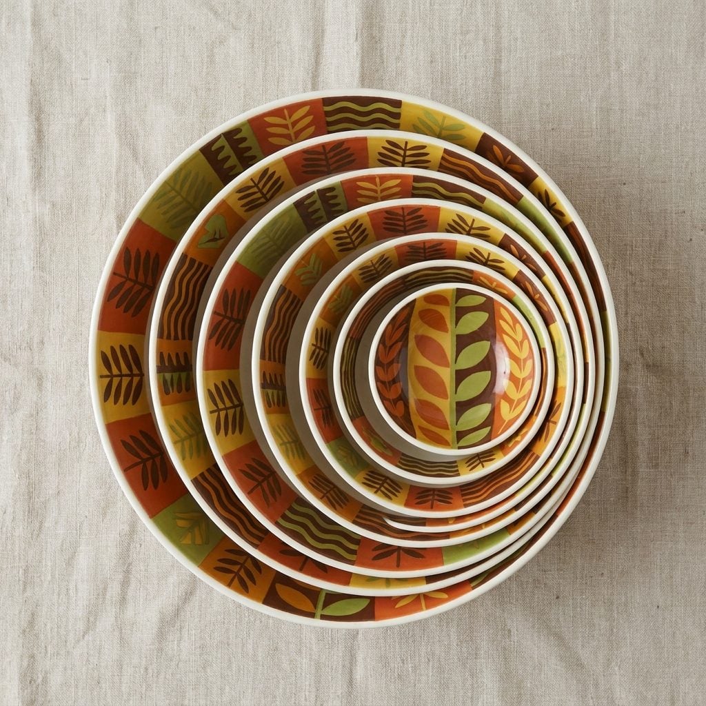 The Patterned Nesting Bowls That Stacked Inside Each Other
