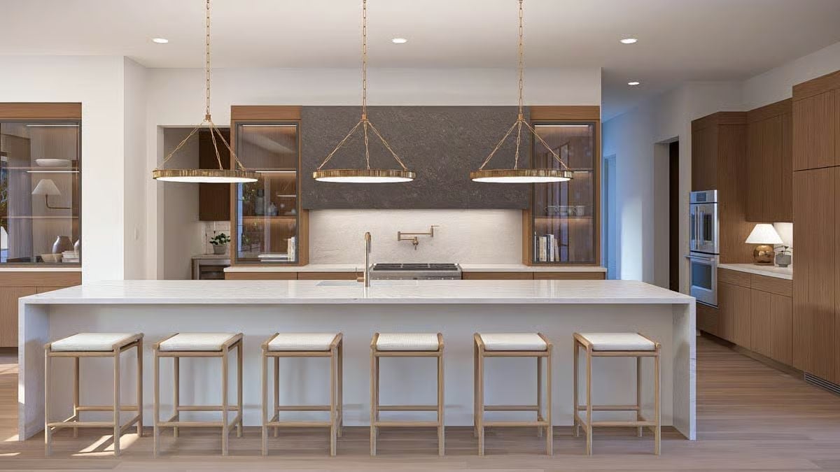 Brass Pendants and a Waterfall Island That Mean Business