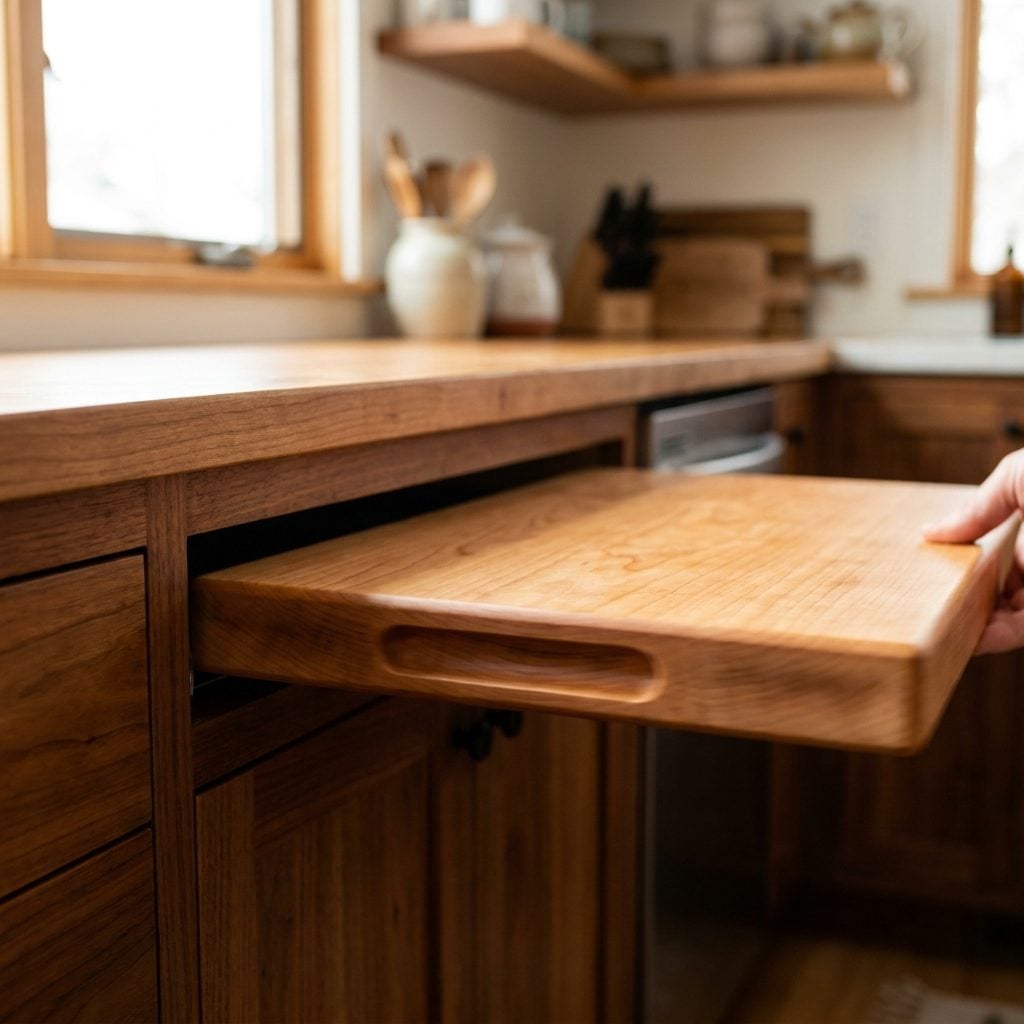 The Pull-Out Cutting Board Hidden Right Under the Counter