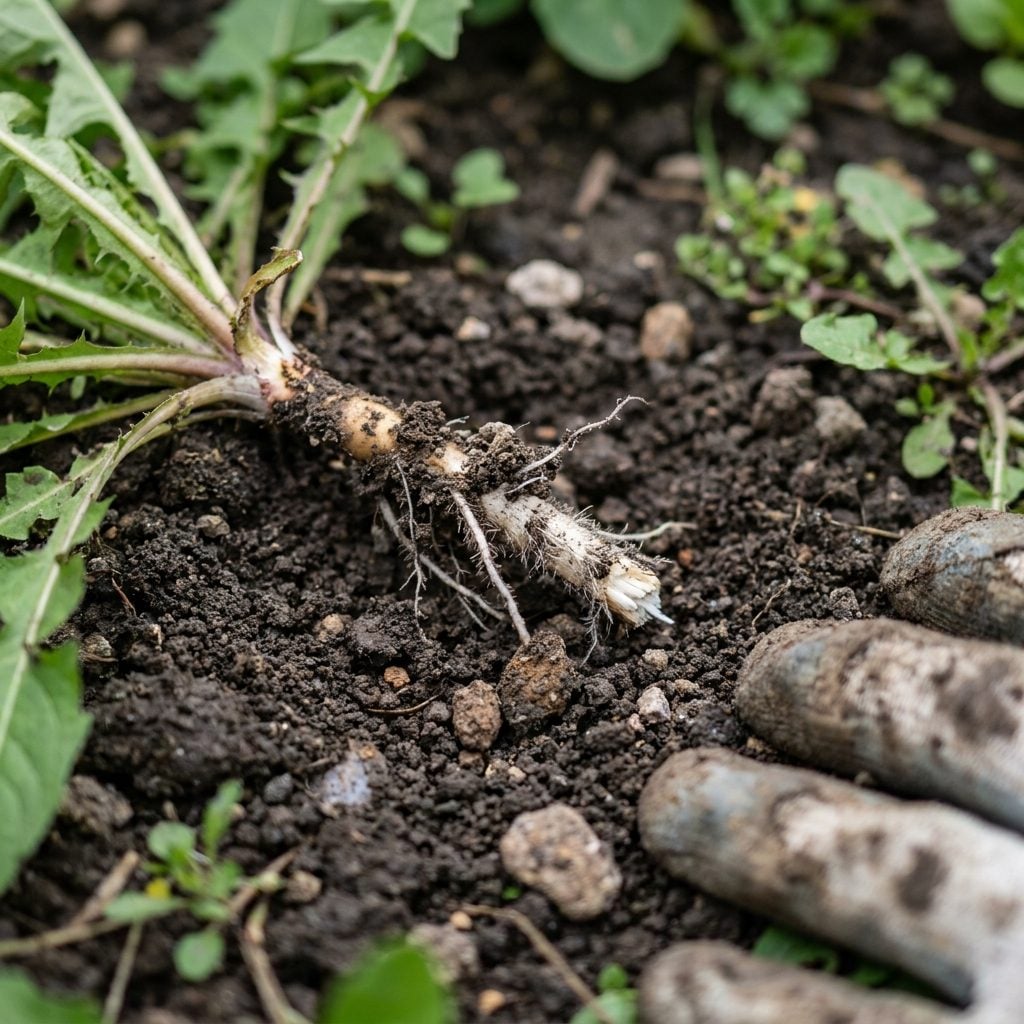 Pulling Weeds Out of the Flower Beds on Your Hands and Knees