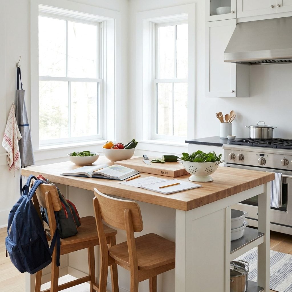 Putting Counter Seating Directly in the Main Prep Workspace