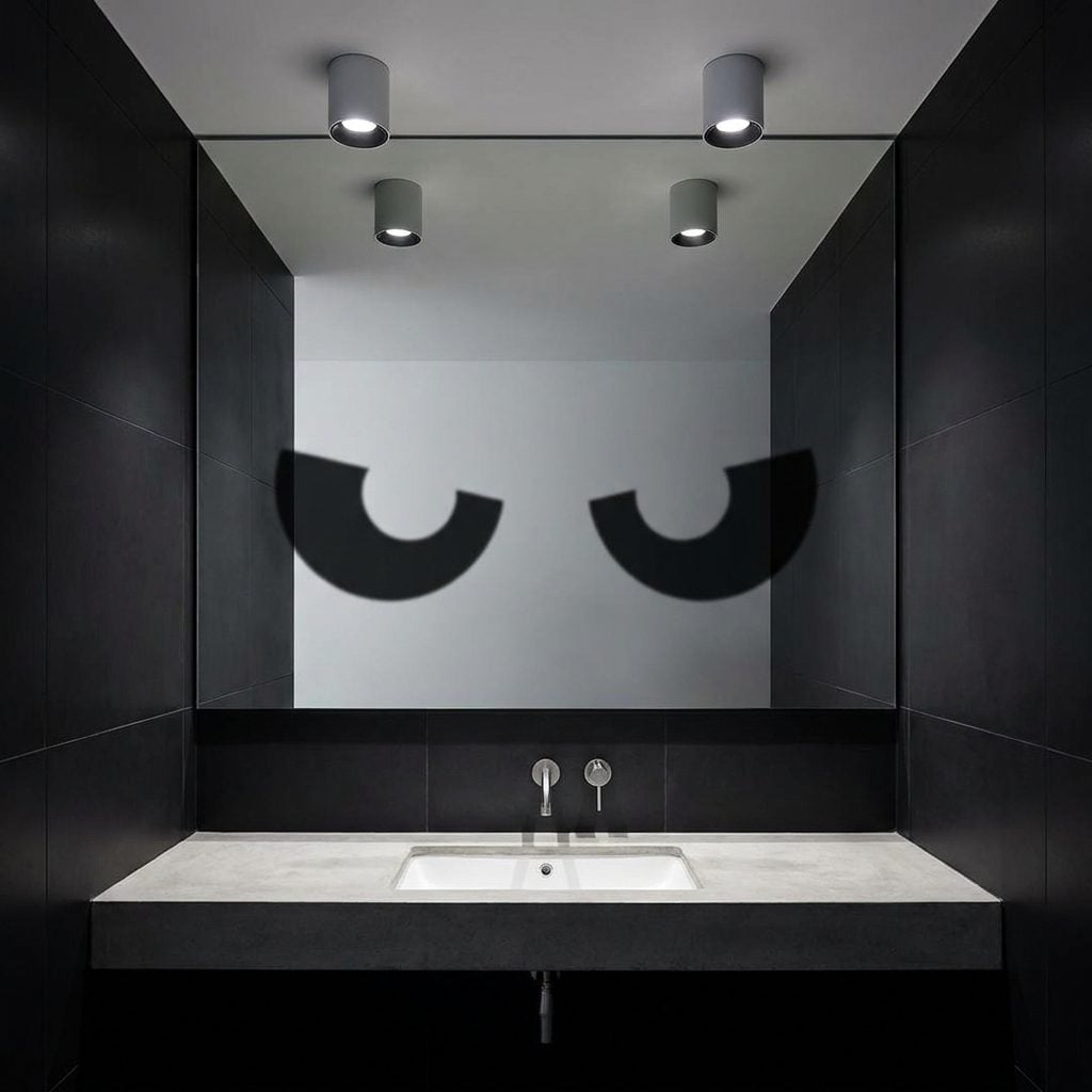 Putting Recessed Lighting Directly Over Your Head at the Mirror