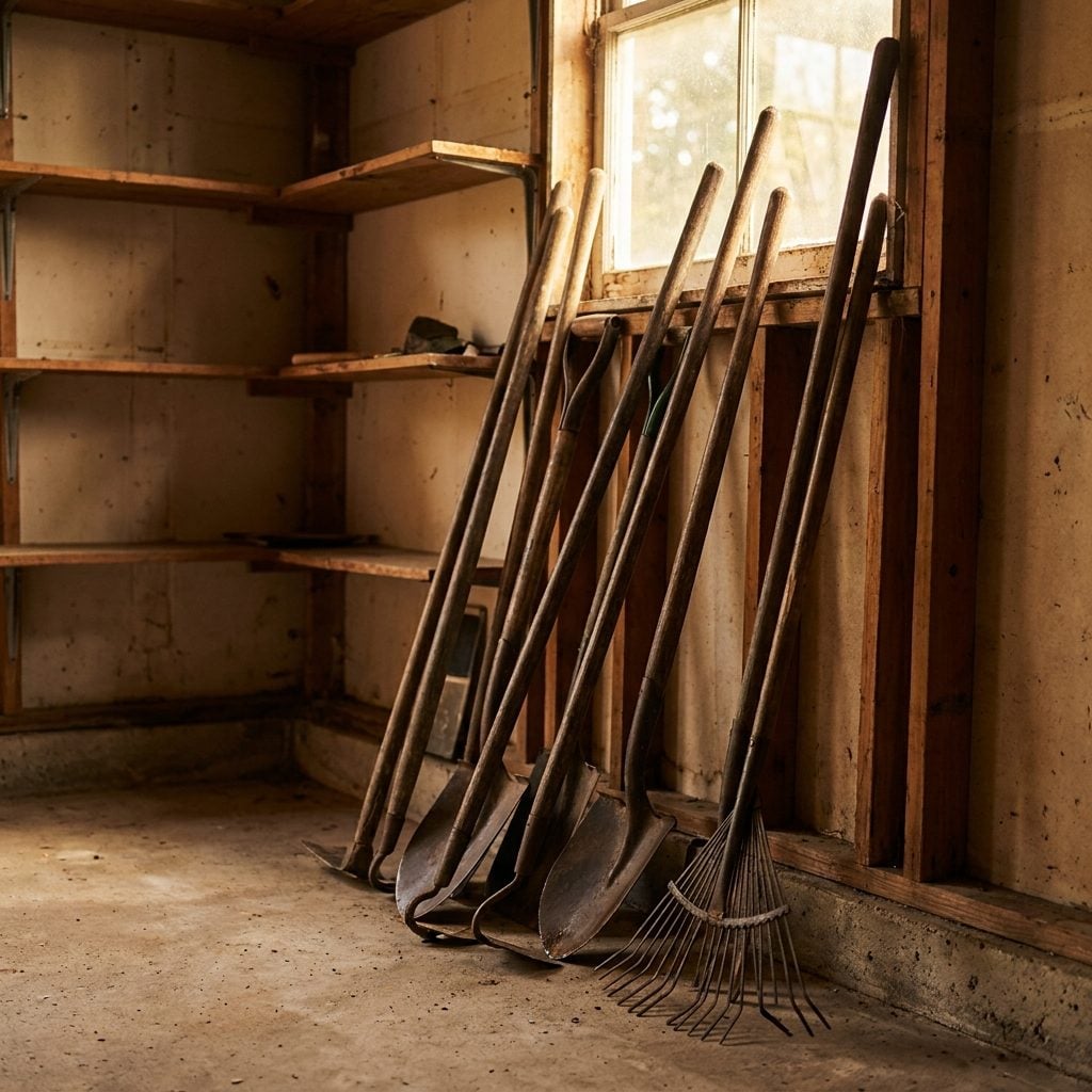 Rakes, Shovels, and Garden Tools