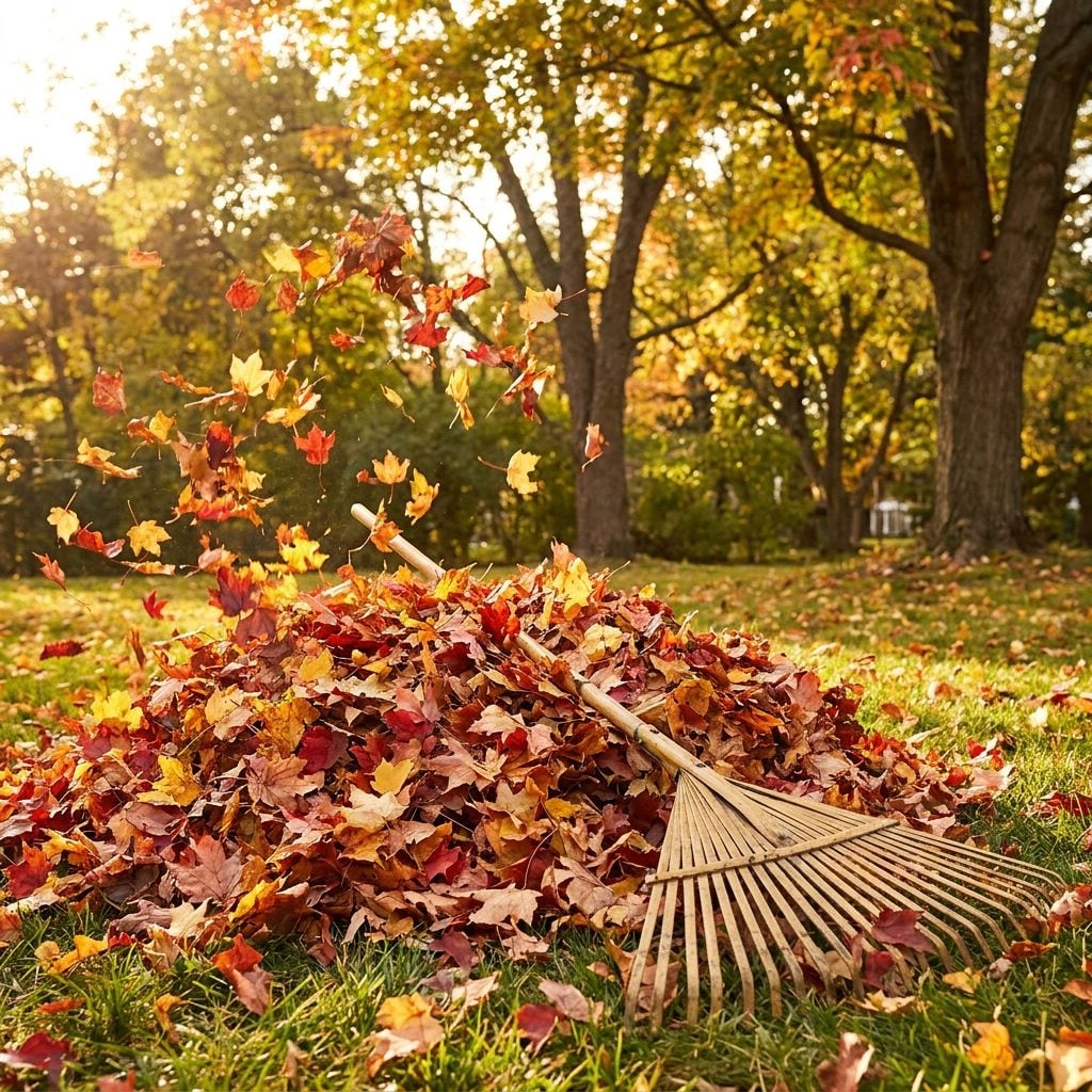 Raking Leaves Into a Pile You Weren't Allowed to Jump In Until You Did