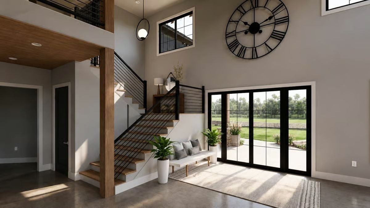 Soaring Ceilings and a Oversized Clock That Actually Earns Its Wall Space