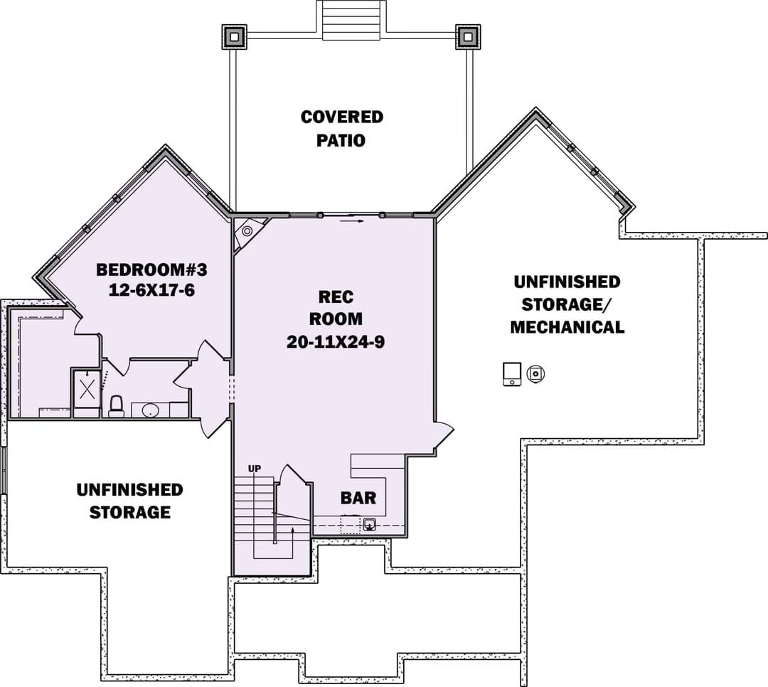 Floor Plan 2 - Redrock 3-Bedroom Rustic Ranch with 4-Car Garage Designed for Self-Made Homeowners Finally Building What They Always Wanted