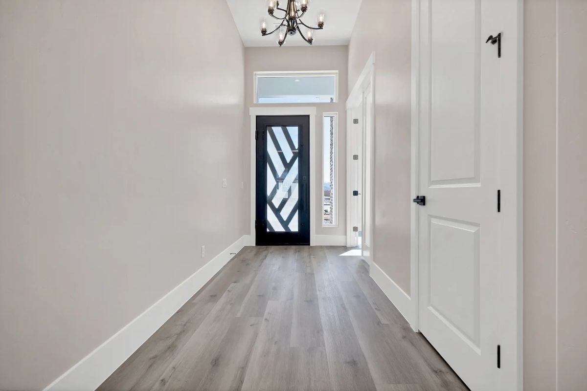 Black Geometric Front Door Earns Every Eye It Catches