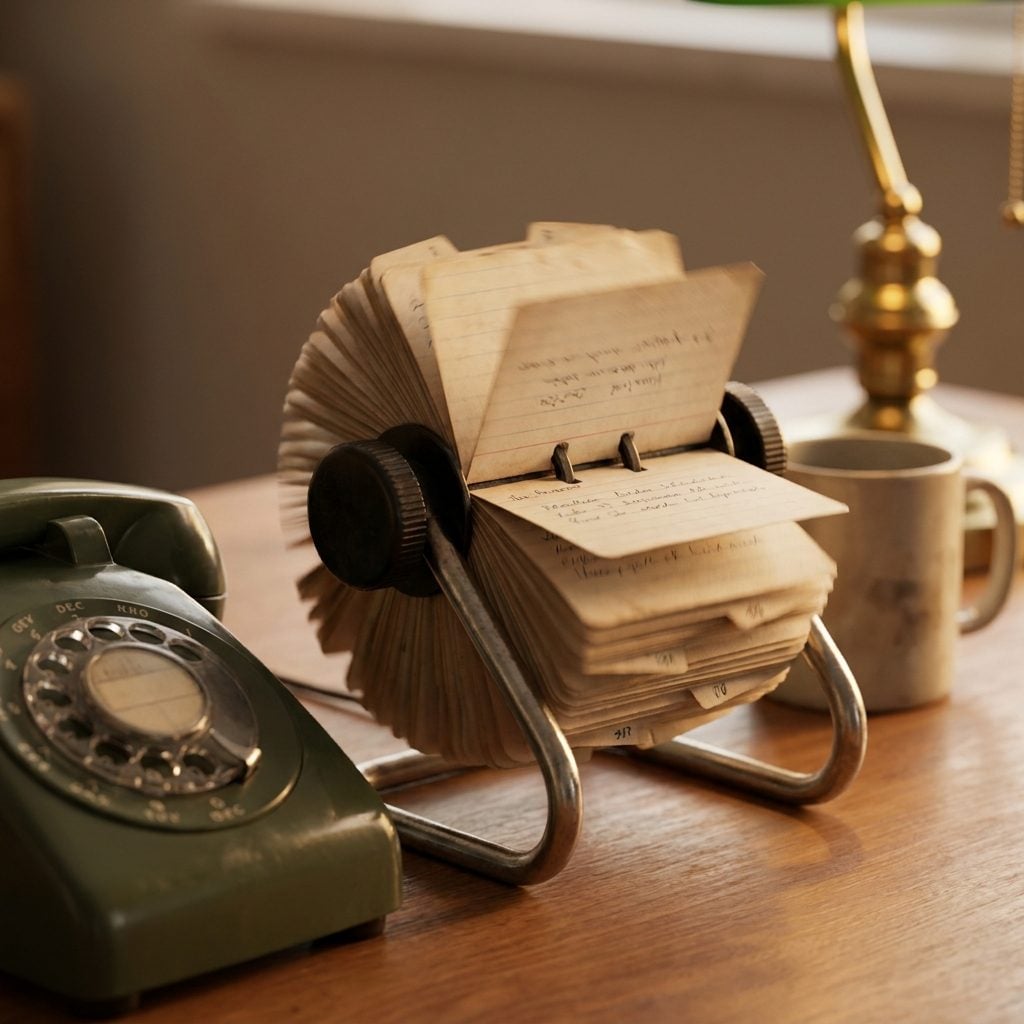 The Rolodex or Address Book Beside the Phone