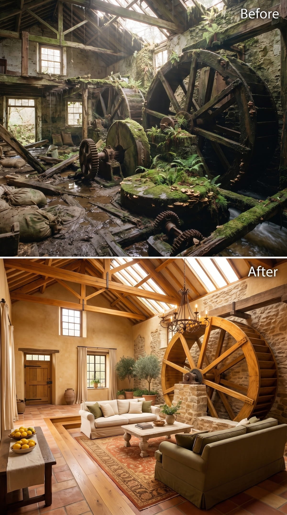 Stone Walls, Exposed Rafters, and One Mill Wheel That Earned a Permanent Seat