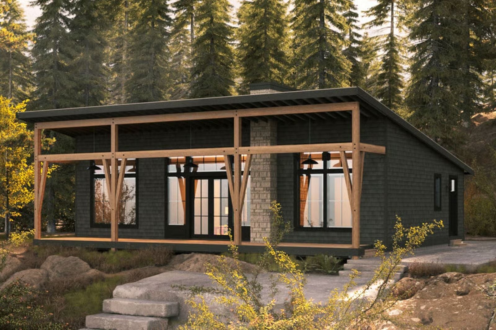 Rowanstead 3-Bedroom Modern Cottage with Covered Front Porch Designed for Couples Who Want a Home That Feels Like Vacation (Floor Plan)