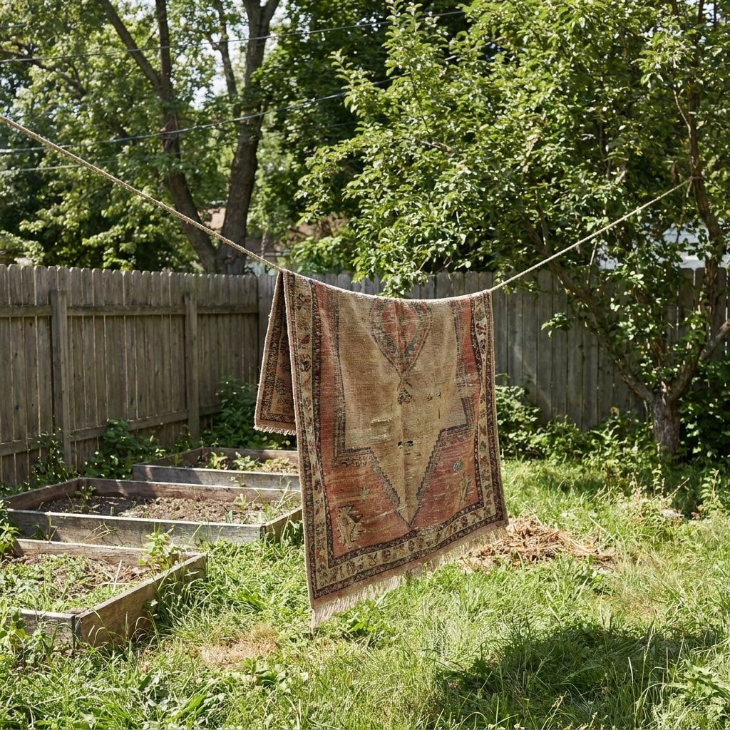 Rugs Were Taken Outside and Beaten