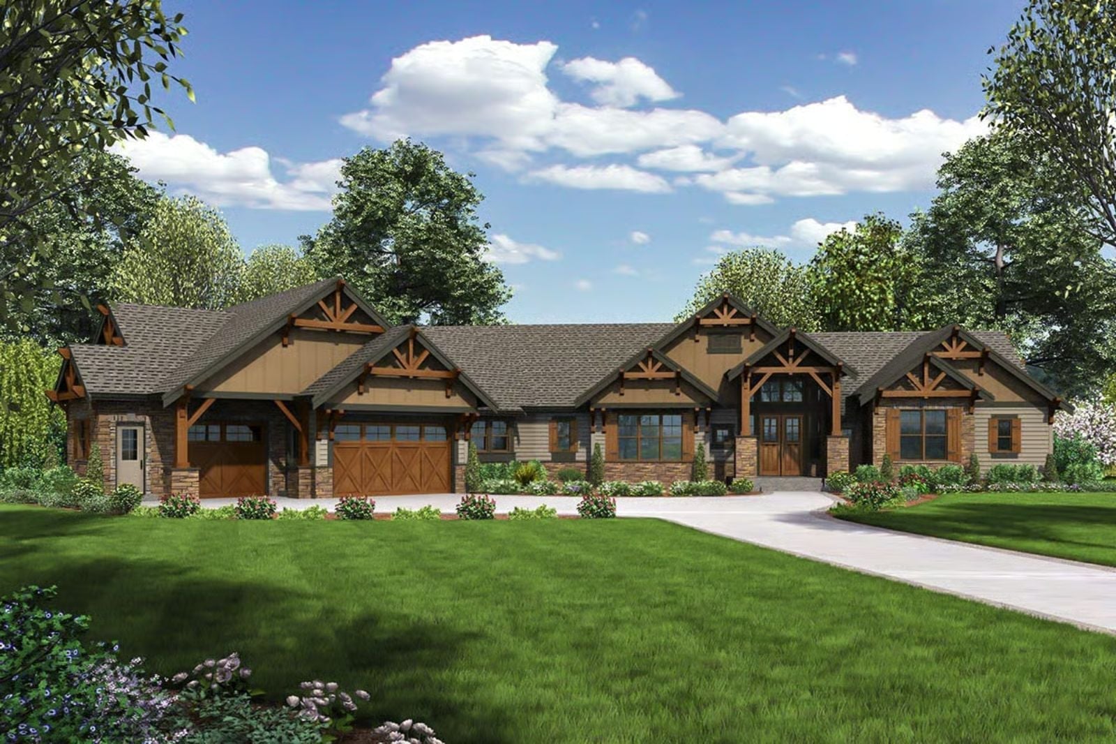 Sawtooth Lodge 4-Bedroom Mountain Ranch with Covered Outdoor Living Designed for Couples Who Want a Home That Feels Like Vacation (Floor Plan)