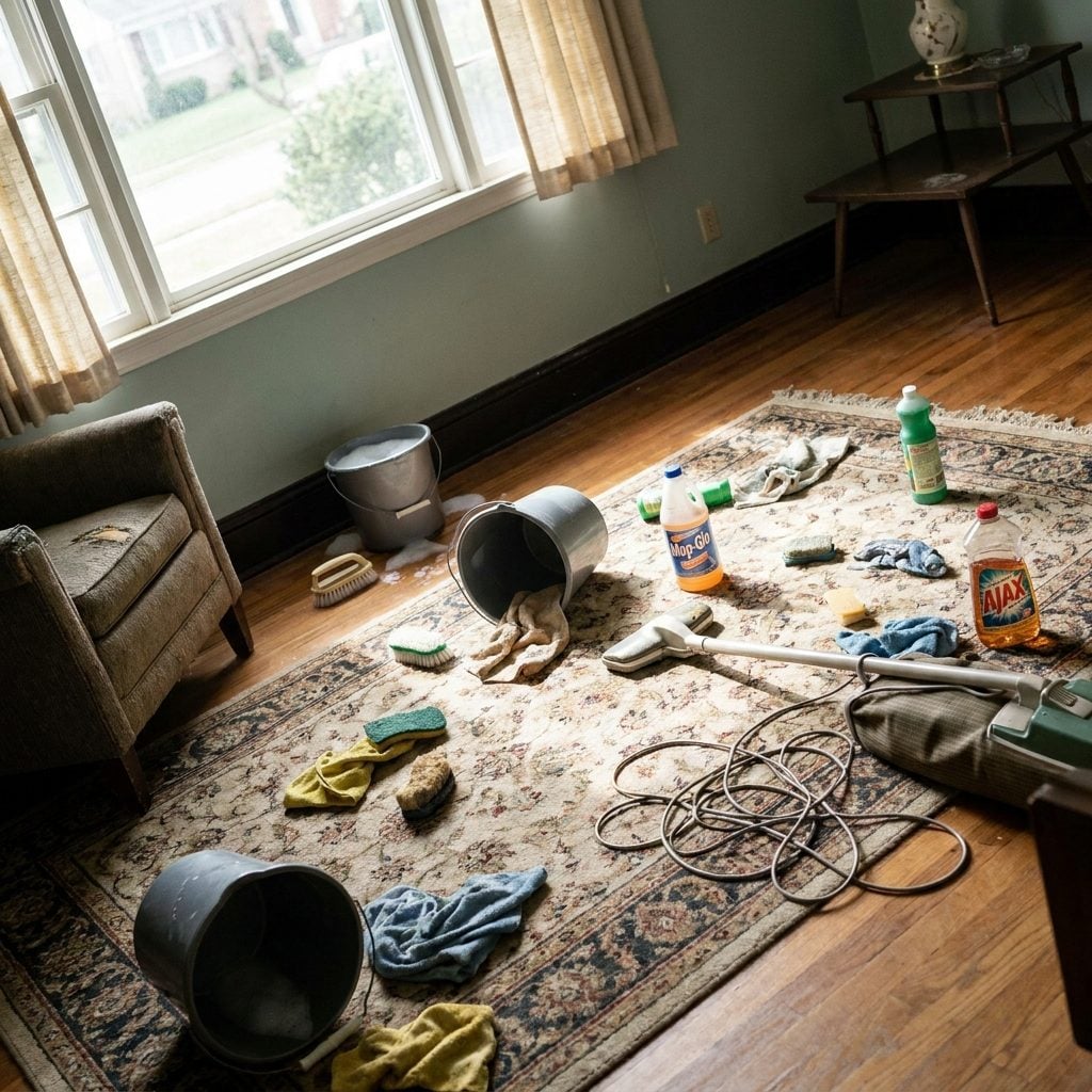 Scrub the Whole House Top to Bottom Before Company Arrived