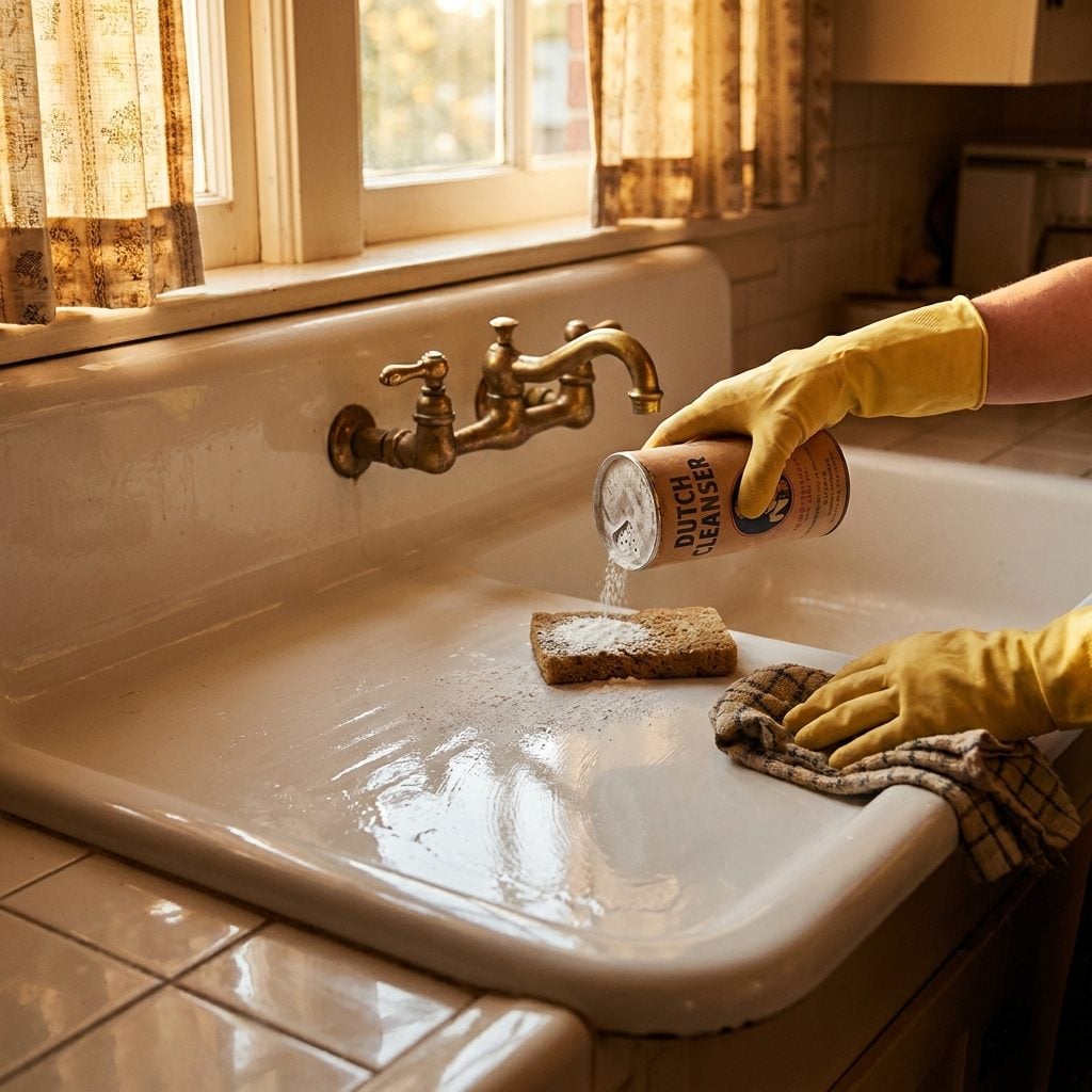 Scrubbing the Kitchen Sink Down to the Shine