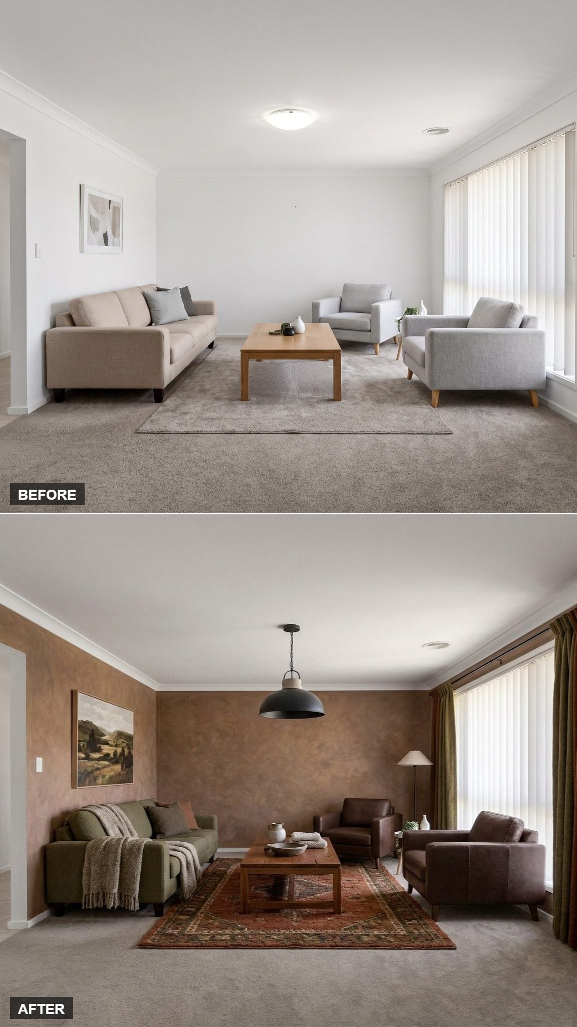 Leather Armchairs, a Persian Rug, and Walls That Finally Had Something to Say
