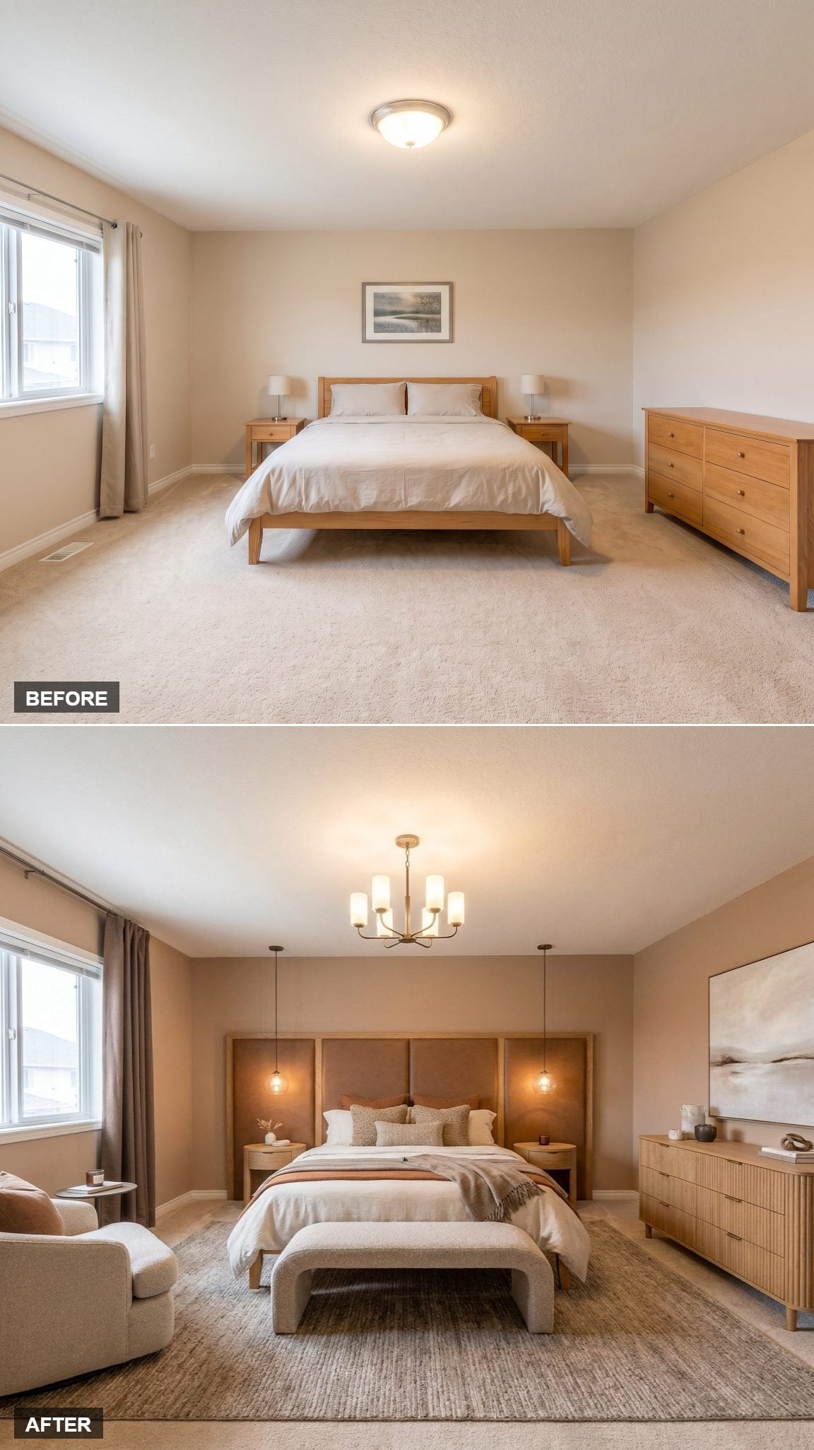 Pendant Lights Hung at Pillow Height Changed Everything