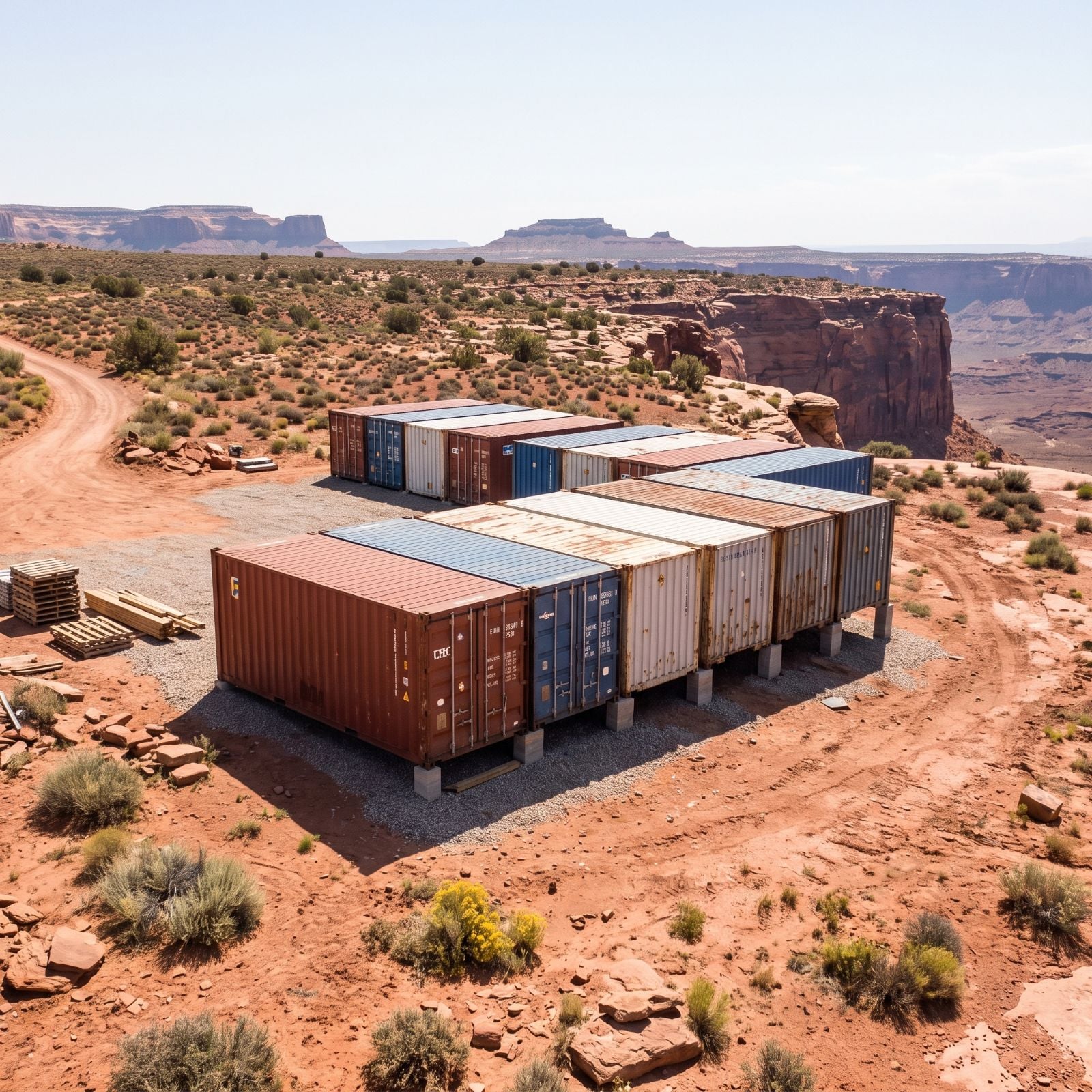 A Couple Bought 12 Containers and a Slice of Desert Mesa for Their Dream Home. AI Created 36 Designs. These Are the Before & After Results.