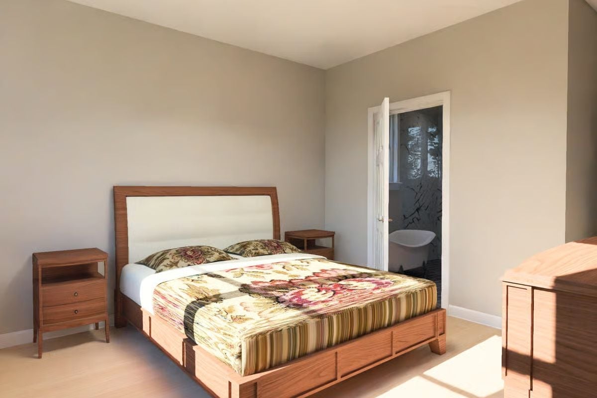Floral Bedding This Bold Earns Its Place in a Room This Quiet