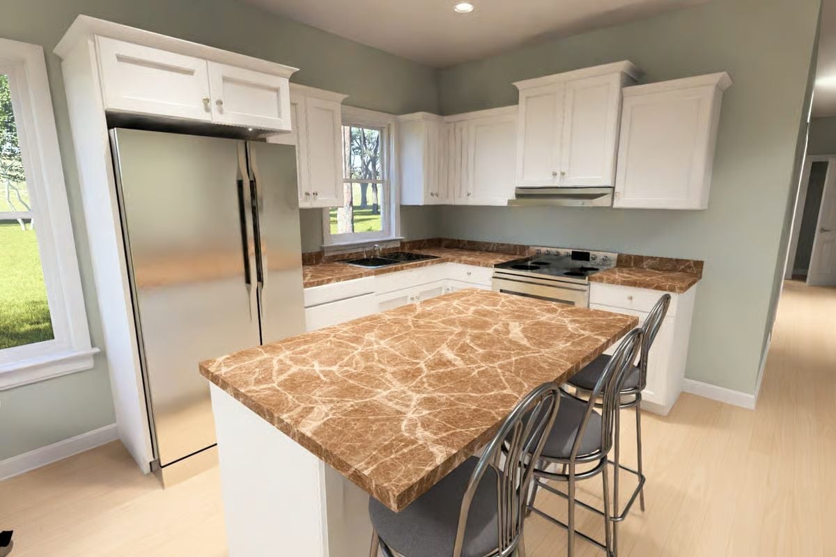 Brown Marble Countertops That Earn Every Inch of Counter Space They Take Up